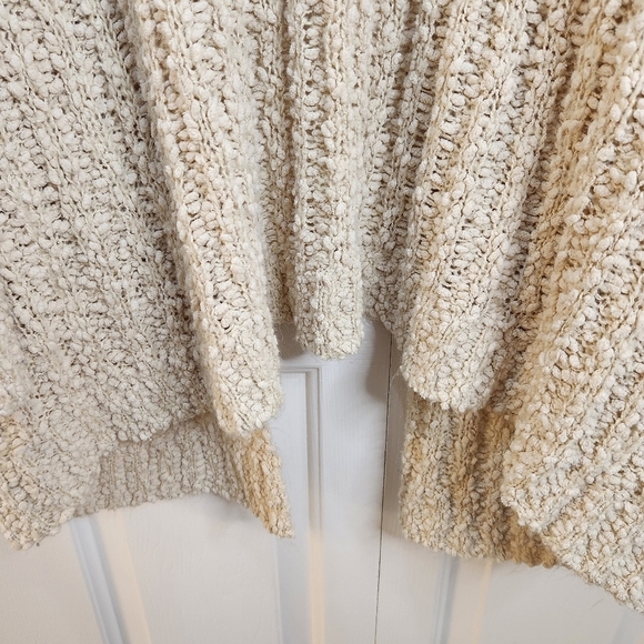 On the Road M/L Boho Open Cardigan Sweater Popcorn Knit made with Vegan Yarn - Picture 8 of 10